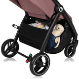 Carucior sport, Lionelo, Ingrid, Capotina impermeabila cu filtru UPF50+, Pana la 22 Kg, Spatar reglabil in 3 pozitii, Include suport pahar si plasa de tantari, Sistem pentru pliere automata, 6 luni+, Roz