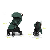 Carucior sport, Lionelo, Ingrid, Capotina impermeabila cu filtru UPF50+, Pana la 22 Kg, Spatar reglabil in 3 pozitii, Include suport pahar si plasa de tantari, Sistem pentru pliere automata, 6 luni+, Verde