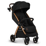 Carucior sport, Lionelo, Ingrid, Capotina impermeabila cu filtru UPF50+, Pana la 22 Kg, Spatar reglabil in 3 pozitii, Include suport pahar si plasa de tantari, Sistem pentru pliere automata, 6 luni+, Negru