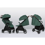 Carucior sport, Lionelo, Ingrid, Capotina impermeabila cu filtru UPF50+, Pana la 22 Kg, Spatar reglabil in 3 pozitii, Include suport pahar si plasa de tantari, Sistem pentru pliere automata, 6 luni+, Verde