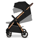 Carucior sport, Lionelo, Ingrid, Capotina impermeabila cu filtru UPF50+, Pana la 22 Kg, Spatar reglabil in 3 pozitii, Include suport pahar si plasa de tantari, Sistem pentru pliere automata, 6 luni+, Negru