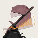 Carucior sport, Lionelo, Ingrid, Capotina impermeabila cu filtru UPF50+, Pana la 22 Kg, Spatar reglabil in 3 pozitii, Include suport pahar si plasa de tantari, Sistem pentru pliere automata, 6 luni+, Roz