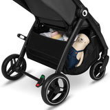 Carucior sport, Lionelo, Ingrid, Capotina impermeabila cu filtru UPF50+, Pana la 22 Kg, Spatar reglabil in 3 pozitii, Include suport pahar si plasa de tantari, Sistem pentru pliere automata, 6 luni+, Gri