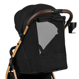 Carucior sport, Lionelo, Ingrid, Capotina impermeabila cu filtru UPF50+, Pana la 22 Kg, Spatar reglabil in 3 pozitii, Include suport pahar si plasa de tantari, Sistem pentru pliere automata, 6 luni+, Negru