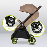 Carucior sport, Lionelo, Ingrid, Capotina impermeabila cu filtru UPF50+, Pana la 22 Kg, Spatar reglabil in 3 pozitii, Include suport pahar si plasa de tantari, Sistem pentru pliere automata, 6 luni+, Bej