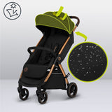 Carucior sport, Lionelo, Ingrid, Capotina impermeabila cu filtru UPF50+, Pana la 22 Kg, Spatar reglabil in 3 pozitii, Include suport pahar si plasa de tantari, Sistem pentru pliere automata, 6 luni+, Negru