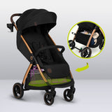 Carucior sport, Lionelo, Ingrid, Capotina impermeabila cu filtru UPF50+, Pana la 22 Kg, Spatar reglabil in 3 pozitii, Include suport pahar si plasa de tantari, Sistem pentru pliere automata, 6 luni+, Negru