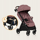 Carucior sport, Lionelo, Ingrid, Capotina impermeabila cu filtru UPF50+, Pana la 22 Kg, Spatar reglabil in 3 pozitii, Include suport pahar si plasa de tantari, Sistem pentru pliere automata, 6 luni+, Roz