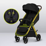 Carucior sport, Lionelo, Ingrid, Capotina impermeabila cu filtru UPF50+, Pana la 22 Kg, Spatar reglabil in 3 pozitii, Include suport pahar si plasa de tantari, Sistem pentru pliere automata, 6 luni+, Negru