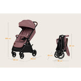 Carucior sport, Lionelo, Ingrid, Capotina impermeabila cu filtru UPF50+, Pana la 22 Kg, Spatar reglabil in 3 pozitii, Include suport pahar si plasa de tantari, Sistem pentru pliere automata, 6 luni+, Roz