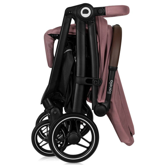 Carucior sport, Lionelo, Ingrid, Capotina impermeabila cu filtru UPF50+, Pana la 22 Kg, Spatar reglabil in 3 pozitii, Include suport pahar si plasa de tantari, Sistem pentru pliere automata, 6 luni+, Roz