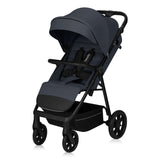 Carucior sport, Lionelo, Iva, Sustine 22 kg, 6 luni+, Capotina mare, Impermeabila, Protectie SPF 50+, 3 pozitii inclinare spatar, 8 pozitii inclinare suport picioare, 5 pozitii reglare maner, Include plasa de tantari si suport pentru biberon, Gri