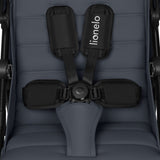 Carucior sport, Lionelo, Iva, Sustine 22 kg, 6 luni+, Capotina mare, Impermeabila, Protectie SPF 50+, 3 pozitii inclinare spatar, 8 pozitii inclinare suport picioare, 5 pozitii reglare maner, Include plasa de tantari si suport pentru biberon, Gri