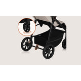 Carucior sport, Lionelo, Iva, Sustine 22 kg, 6 luni+, Capotina mare, Impermeabila, Protectie SPF 50+, 3 pozitii inclinare spatar, 8 pozitii inclinare suport picioare, 5 pozitii reglare maner, Include plasa de tantari si suport pentru biberon, Bej