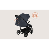 Carucior sport, Lionelo, Iva, Sustine 22 kg, 6 luni+, Capotina mare, Impermeabila, Protectie SPF 50+, 3 pozitii inclinare spatar, 8 pozitii inclinare suport picioare, 5 pozitii reglare maner, Include plasa de tantari si suport pentru biberon, Gri