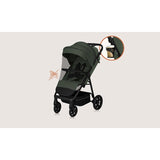 Carucior sport, Lionelo, Iva, Sustine 22 kg, 6 luni+, Capotina mare, Impermeabila, Protectie SPF 50+, 3 pozitii inclinare spatar, 8 pozitii inclinare suport picioare, 5 pozitii reglare maner, Include plasa de tantari si suport pt biberon, Verde