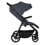 Carucior sport, Lionelo, Iva, Sustine 22 kg, 6 luni+, Capotina mare, Impermeabila, Protectie SPF 50+, 3 pozitii inclinare spatar, 8 pozitii inclinare suport picioare, 5 pozitii reglare maner, Include plasa de tantari si suport pentru biberon, Gri