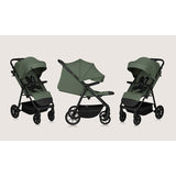 Carucior sport, Lionelo, Iva, Sustine 22 kg, 6 luni+, Capotina mare, Impermeabila, Protectie SPF 50+, 3 pozitii inclinare spatar, 8 pozitii inclinare suport picioare, 5 pozitii reglare maner, Include plasa de tantari si suport pt biberon, Verde