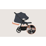 Carucior sport, Lionelo, Iva, Sustine 22 kg, 6 luni+, Capotina mare, Impermeabila, Protectie SPF 50+, 3 pozitii inclinare spatar, 8 pozitii inclinare suport picioare, 5 pozitii reglare maner, Include plasa de tantari si suport pentru biberon, Gri