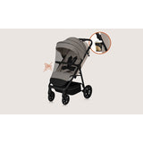 Carucior sport, Lionelo, Iva, Sustine 22 kg, 6 luni+, Capotina mare, Impermeabila, Protectie SPF 50+, 3 pozitii inclinare spatar, 8 pozitii inclinare suport picioare, 5 pozitii reglare maner, Include plasa de tantari si suport pentru biberon, Bej