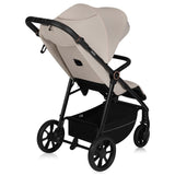 Carucior sport, Lionelo, Iva, Sustine 22 kg, 6 luni+, Capotina mare, Impermeabila, Protectie SPF 50+, 3 pozitii inclinare spatar, 8 pozitii inclinare suport picioare, 5 pozitii reglare maner, Include plasa de tantari si suport pentru biberon, Bej