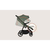 Carucior sport, Lionelo, Iva, Sustine 22 kg, 6 luni+, Capotina mare, Impermeabila, Protectie SPF 50+, 3 pozitii inclinare spatar, 8 pozitii inclinare suport picioare, 5 pozitii reglare maner, Include plasa de tantari si suport pt biberon, Verde