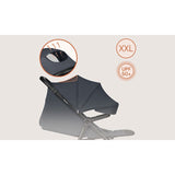 Carucior sport, Lionelo, Iva, Sustine 22 kg, 6 luni+, Capotina mare, Impermeabila, Protectie SPF 50+, 3 pozitii inclinare spatar, 8 pozitii inclinare suport picioare, 5 pozitii reglare maner, Include plasa de tantari si suport pentru biberon, Gri