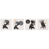 Carucior sport, Lionelo, Julie Air, Greutate redusa - 7.5 kg, Sustine 22 kg, 6 luni+, Capotina impermeabila, Protectie SPF 50+, Include suport sticla, Pliere compacta pentru calatorii, Conform cu EN1888-1 si EN1888-2, Gri