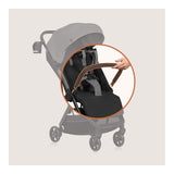 Carucior sport, Lionelo, Julie Air, Greutate redusa - 7.5 kg, Sustine 22 kg, 6 luni+, Capotina impermeabila, Protectie SPF 50+, Include suport sticla, Pliere compacta pentru calatorii, Conform cu EN1888-1 si EN1888-2, Gri