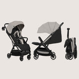 Carucior sport, Lionelo, Julie Air, Greutate redusa - 7.5 kg, Sustine 22 kg, 6 luni+, Capotina impermeabila, Protectie SPF 50+, Include suport sticla, Pliere compacta pentru calatorii, Conform cu EN1888-1 si EN1888-2, Bej