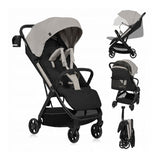 Carucior sport, Lionelo, Julie Air, Greutate redusa - 7.5 kg, Sustine 22 kg, 6 luni+, Capotina impermeabila, Protectie SPF 50+, Include suport sticla, Pliere compacta pentru calatorii, Conform cu EN1888-1 si EN1888-2, Bej