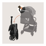 Carucior sport, Lionelo, Julie Air, Greutate redusa - 7.5 kg, Sustine 22 kg, 6 luni+, Capotina impermeabila, Protectie SPF 50+, Include suport sticla, Pliere compacta pentru calatorii, Conform cu EN1888-1 si EN1888-2, Gri