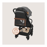 Carucior sport, Lionelo, Julie Air, Greutate redusa - 7.5 kg, Sustine 22 kg, 6 luni+, Capotina impermeabila, Protectie SPF 50+, Include suport sticla, Pliere compacta pentru calatorii, Conform cu EN1888-1 si EN1888-2, Gri