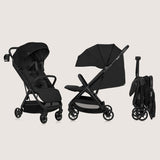 Carucior sport, Lionelo, Julie Air, Greutate redusa - 7.5 kg, Sustine 22 kg, 6 luni+, Capotina impermeabila, Protectie SPF 50+, Include suport sticla, Pliere compacta pentru calatorii, Conform cu EN1888-1 si EN1888-2, Negu Onyx