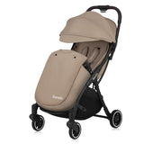 Carucior sport, Lionelo, Julie One, De la nastere, Greutate redusa, Cu accesorii, Cadru din aluminiu, 0-22 kg, Pliere compacta pentru avion, Conform cu standardele europene de securitate EN1888-1 si EN1888-2, Bej