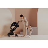 Carucior sport, Lionelo, Julie One, Editie limitata Golden Moments, De la nastere, Greutate redusa, Cu accesorii, Cadru din aluminiu, 0-22 kg, Pliere compacta pentru avion, Conform cu standardele europene de securitate EN1888-1 si EN1888-2, Negru