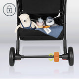 Carucior sport, Lionelo, Julie One, Editie limitata Golden Moments, De la nastere, Greutate redusa, Cu accesorii, Cadru din aluminiu, 0-22 kg, Pliere compacta pentru avion, Conform cu standardele europene de securitate EN1888-1 si EN1888-2, Negru