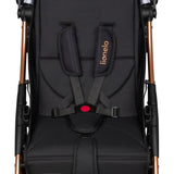 Carucior sport, Lionelo, Julie One, Editie limitata Golden Moments, De la nastere, Greutate redusa, Cu accesorii, Cadru din aluminiu, 0-22 kg, Pliere compacta pentru avion, Conform cu standardele europene de securitate EN1888-1 si EN1888-2, Negru