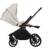 Carucior sport, Lionelo, Mika Plus, Cadru din aluminiu, Copertina XXL, Spatar reglabil in 3 pozitii, Cu accesorii, Pana la 22 kg, 6-48 luni; EN1888-1, EN1888-2 EN1466, Bej