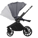 Carucior sport, Lionelo, Mika Plus, Cadru din aluminiu, Copertina XXL, Spatar reglabil in 3 pozitii, Cu accesorii, Pana la 22 kg, 6-48 luni; EN1888-1, EN1888-2 EN1466, Gri