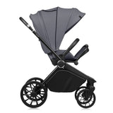 Carucior sport, Lionelo, Mika Plus, Cadru din aluminiu, Copertina XXL, Spatar reglabil in 3 pozitii, Cu accesorii, Pana la 22 kg, 6-48 luni; EN1888-1, EN1888-2 EN1466, Gri