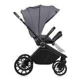 Carucior sport, Lionelo, Mika Plus, Cadru din aluminiu, Copertina XXL, Spatar reglabil in 3 pozitii, Cu accesorii, Pana la 22 kg, 6-48 luni; EN1888-1, EN1888-2 EN1466, Gri