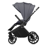 Carucior sport, Lionelo, Mika Plus, Cadru din aluminiu, Copertina XXL, Spatar reglabil in 3 pozitii, Cu accesorii, Pana la 22 kg, 6-48 luni; EN1888-1, EN1888-2 EN1466, Gri