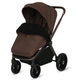 Carucior sport, Lionelo, Mika Plus, Cadru din aluminiu, Copertina XXL, Spatar reglabil in 3 pozitii, Cu accesorii, Pana la 22 kg, 6-48 luni; EN1888-1, EN1888-2 EN1466, Mocha Mousse
