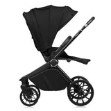 Carucior sport, Lionelo, Mika Plus, Cadru din aluminiu, Copertina XXL, Spatar reglabil in 3 pozitii, Cu accesorii, Pana la 22 kg, 6-48 luni; EN1888-1, EN1888-2 EN1466, Negru