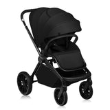 Carucior sport, Lionelo, Mika Plus, Cadru din aluminiu, Copertina XXL, Spatar reglabil in 3 pozitii, Cu accesorii, Pana la 22 kg, 6-48 luni; EN1888-1, EN1888-2 EN1466, Negru