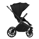 Carucior sport, Lionelo, Mika Plus, Cadru din aluminiu, Copertina XXL, Spatar reglabil in 3 pozitii, Cu accesorii, Pana la 22 kg, 6-48 luni; EN1888-1, EN1888-2 EN1466, Negru