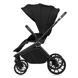 Carucior sport, Lionelo, Mika Plus, Cadru din aluminiu, Copertina XXL, Spatar reglabil in 3 pozitii, Cu accesorii, Pana la 22 kg, 6-48 luni; EN1888-1, EN1888-2 EN1466, Negru