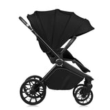 Carucior sport, Lionelo, Mika Plus, Cadru din aluminiu, Copertina XXL, Spatar reglabil in 3 pozitii, Cu accesorii, Pana la 22 kg, 6-48 luni; EN1888-1, EN1888-2 EN1466, Negru
