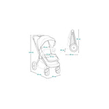Carucior sport, Lionelo, Mika Plus, Cadru din aluminiu, Cu maner reversibil, Copertina XXL, Spatar reglabil in 3 pozitii, Cu accesorii, Pana la 22 kg, 6-48 luni; EN1888-1, EN1888-2 EN1466, Verde